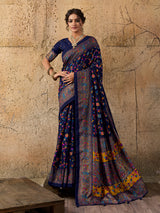 KcPc Latest Handpicked Pashmina Silk Foil Print SareeSTR