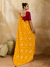 BuyDola Silk Bandhani Saree with Elegant Zari BorderKcPc 