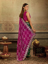 KcPc Premium Georgette Bandhani Festive Wear Sarees KDN