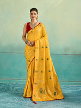KcPc New Elegant Dola Silk Karwachauth Saree with Shiroshki Banarasi WorkPDM