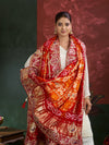 KcPc New Designer Pure Gaji Silk Banarasi Bandhej Ghatchola Gotapatti Work Dupatta AMT