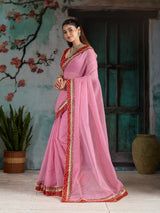 KcPc New Embroidery Bandhani Border Kota Doria New Saree SWA