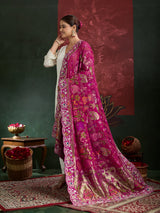 KcPc Latest Khaddi Georgette kalamkari Style Wth Embroidery Work Dupatta TUF