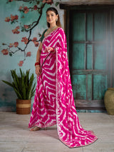 KcPc Latest Leheriya Style Saree Collection for Women