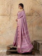 Cotton silk Ajrakh style Saree under 1000