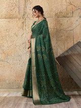  Cotton silk Ajrakh styleSaree under 1000