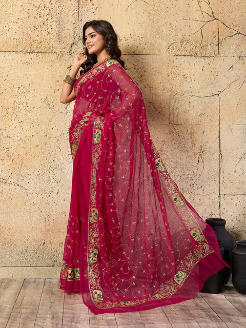 KcPc Special New Vibrant Traditional Look with Soft Georgette Saree JAY