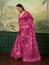 KcPc New Stylish Bandhani Pattern Kota Doria Saree STL