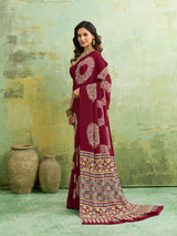 KcPc New Premium Casual Saree in Kalindi Style Soft Crepe Silk Fabric Drape APL