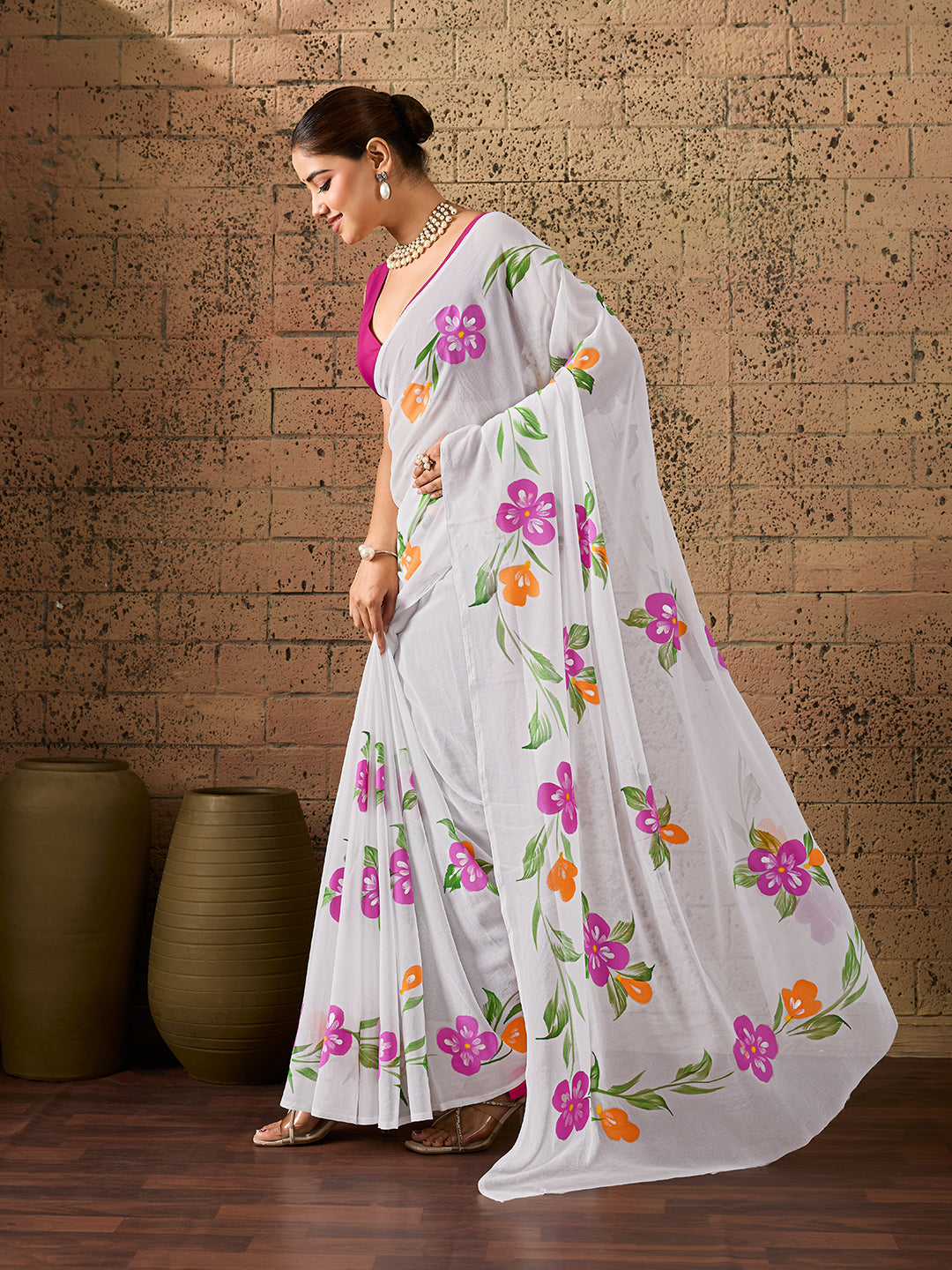 KcPc New Luxury Designer Style Saree Crafted in Soft Georgette FabricASH
