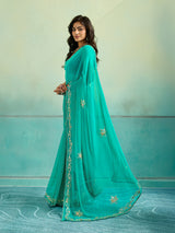 KcPc Latest Chiffon Bollywood Style Gotapatti Work Saree MHS