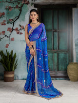 KcPc Designer Gotapatti Work Georgette Leheriya Saree MHS
