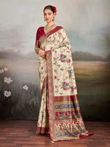 Buy Premium Silk Banarasi Style Saree Traditional Wear Kcpc