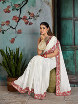 KcPc New Chinon Silk Bollywood Style With Sequence Gotapatti Work Saree PDM