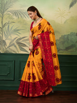 KcPc New Classic Festive Wear Cotton Saree with Bandhej WorkKC