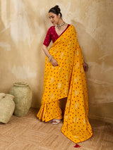 BuyDola Silk Bandhani Saree with Elegant Zari BorderKcPc 