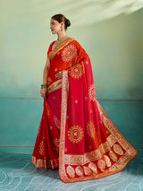 Buy New HO Silk Banarasi Style With Gotapatti Saree