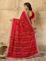 KcPc New Beautiful Georgette Traditional Style Gotapatti Work Saree PDM