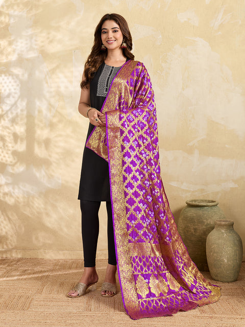 KcPc Special Silk Bandhani Dupatta with Handmade Work  SA