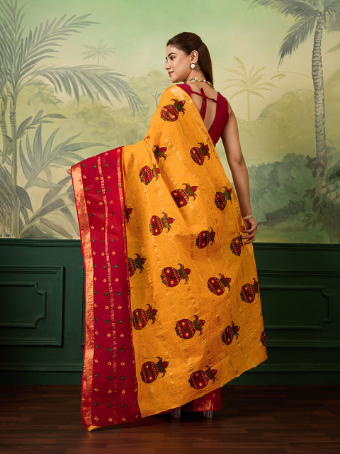 KcPc New Classic Festive Wear Cotton Saree with Bandhej Work  KC