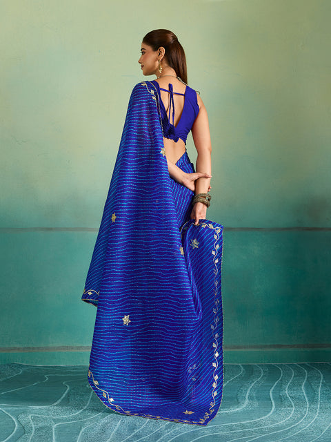 Buy Leheriya Style With Gotapatti Work Saree