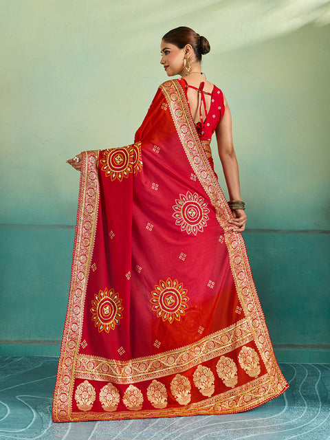 Buy New HO Silk Banarasi Style With Gotapatti Saree