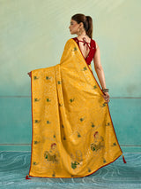 KcPc New Elegant Dola Silk Karwachauth Saree with Shiroshki Banarasi WorkPDM