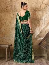 KcPc New Casual Moss Chiffon Bandhani Style Saree Collection KDN