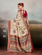 Buy Premium Silk Banarasi Style Saree Traditional Wear Kcpc