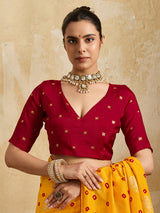 BuyDola Silk Bandhani Saree with Elegant Zari BorderKcPc 