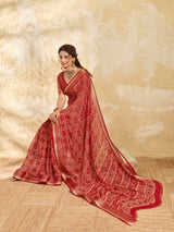 Buy Bandhani Style Saree Kcpc 