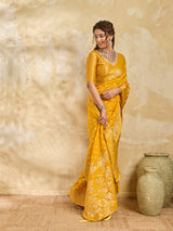 Buy New Elegant Bandhani Saree With Festive Wear KcPc