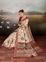 Buy Premium Silk Banarasi Style Saree Traditional Wear Kcpc