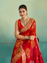 Buy New HO Silk Banarasi Style With Gotapatti Saree