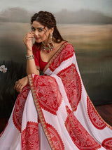 Buy New Premium Bandhani Saree Fine Tari Work Detailing KcPc