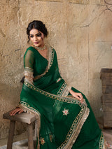 Buy Elegant Pure Georgette Saree with Gota Patti Work Kcpc