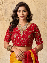 designer bandhani saree for festival 