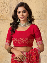KcPc New Beautiful Georgette Traditional Style Gotapatti Work Saree PDM