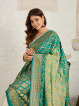 KcPc New Launch Pure Khaddi Georgette Upada Neemzari Bandhej Dupatta