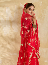 Buy Chiffon Saree Traditional Style With Gota patti Work KcPc