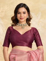Cotton Silk Gotapatti Work Saree peach colour under 1000