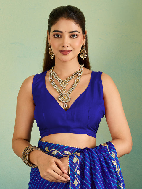 Buy Leheriya Style With Gotapatti Work Saree