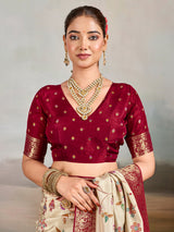 Buy Premium Silk Banarasi Style Saree Traditional Wear Kcpc