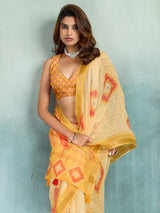 KcPc Premium Cotton Silk Sarees with Elegant Mirror Work GAN