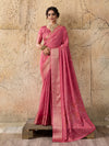  Cotton silk Ajrakh styleSaree in peach colour