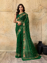 KcPc Cultural Elegance Traditional Georgette Saree for BridesmaidsJAY