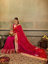 KcPc New Beautiful H O Silk Banarasi Style With Zardoji Work Saree AMT