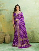 KcPc Latest Gharchola Banarasi Silk With Heavy Zari Work Saree KML Purple