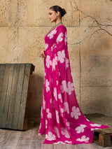 KcPc Latest New Pure Georgette Flower Printed Style Saree SUN