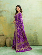 KcPc Latest Gharchola Banarasi Silk With Heavy Zari Work Saree KML Purple